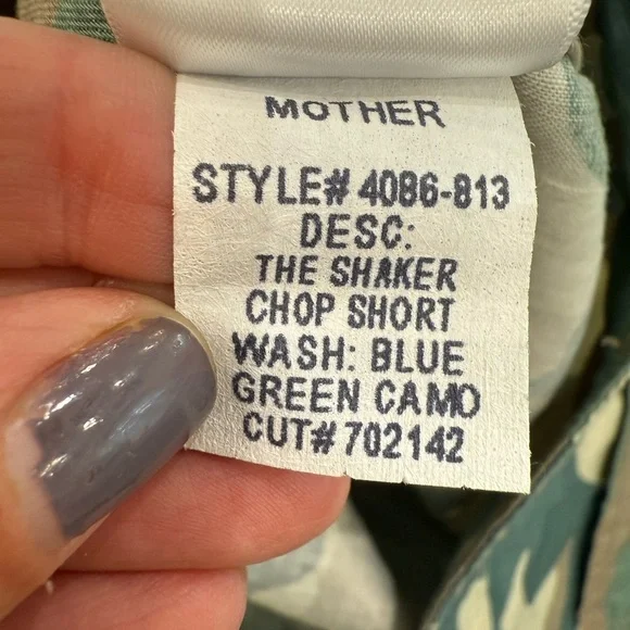 MOTHER NEW The Shaker Chop Camouflage utility cargo Shorts size 29 NWT - Picture 9 of 15